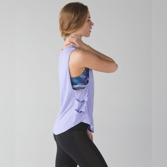 Lululemon Var-City Muscle Tank in Heathered Lilac Made With Seriously Light Luon - Picture 1 of 9